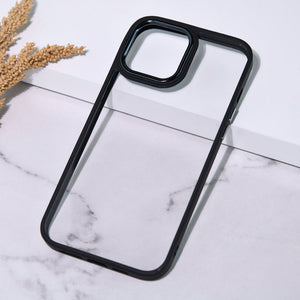 Apple iPhone 12 Acrylic Edge Metallic Transparent Case iPhone 12 June Trading Jade Black  