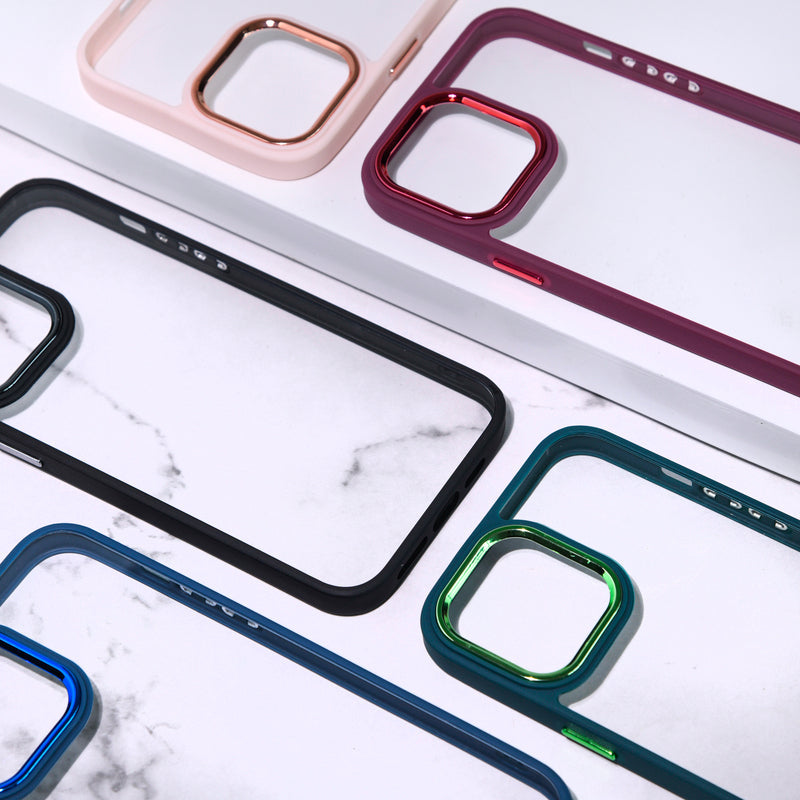 Apple iPhone 13 Acrylic Edge Metallic Transparent Case iPhone 13 June Trading   
