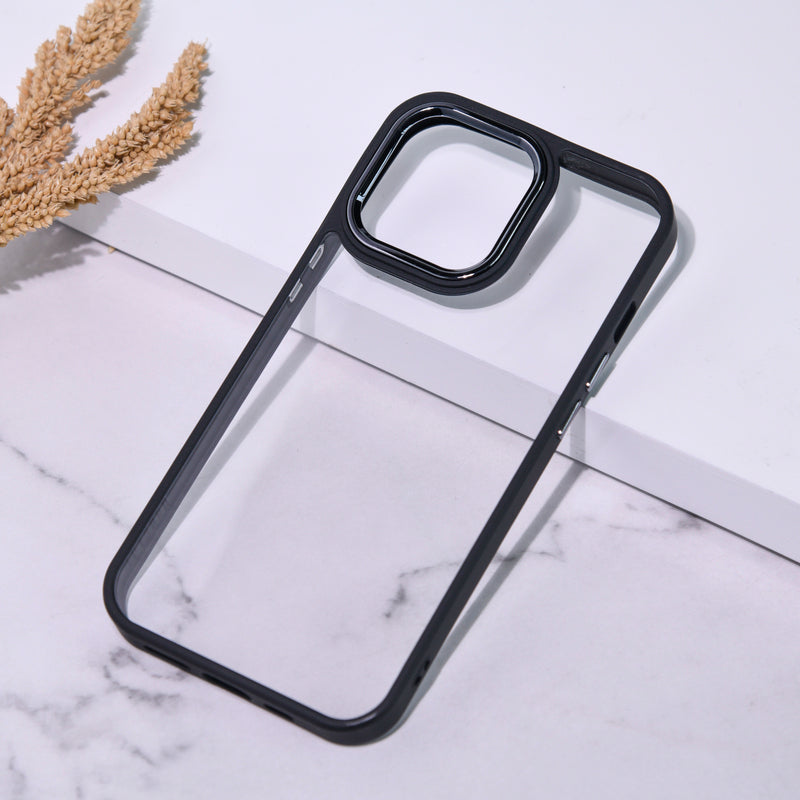 Apple iPhone 13 Pro Max Acrylic Edge Metallic Transparent Case