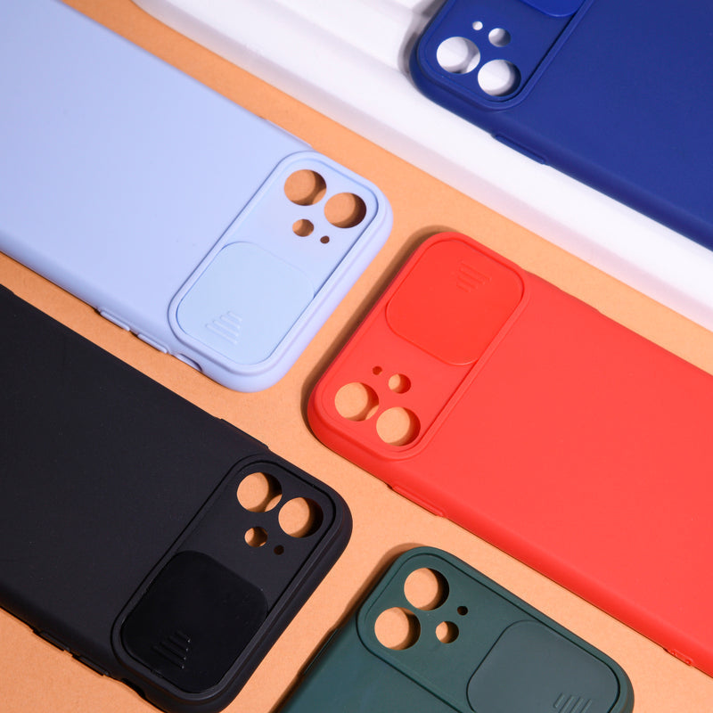 Solid Colour Silicon Case With Camera Slider For Apple iPhone 13 Pro iPhone 13 Pro June Trading   