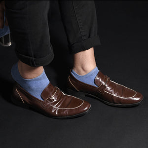 Powder Blue Socks Men Sock ERL   