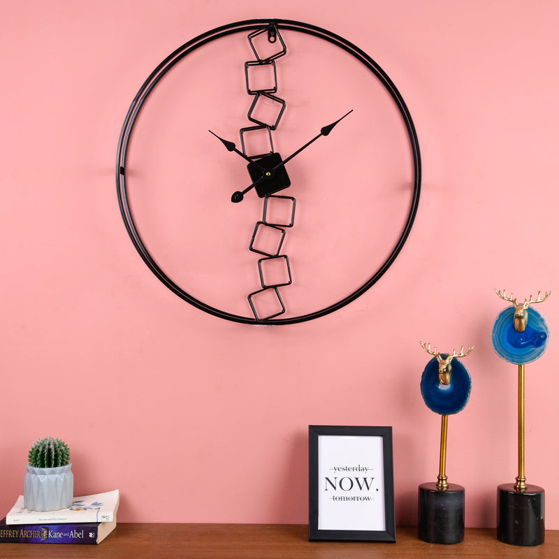 Stacked Blocks Stylish Wall Clock Wall Clocks June Trading   