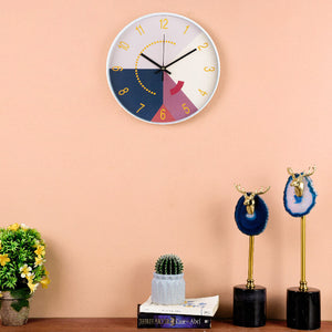 Vivid Colour-Block White-Edge Wall Clock Wall Clocks June Trading   