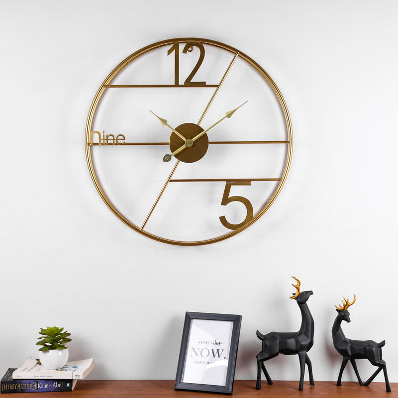 Modern Gold Wall Clock