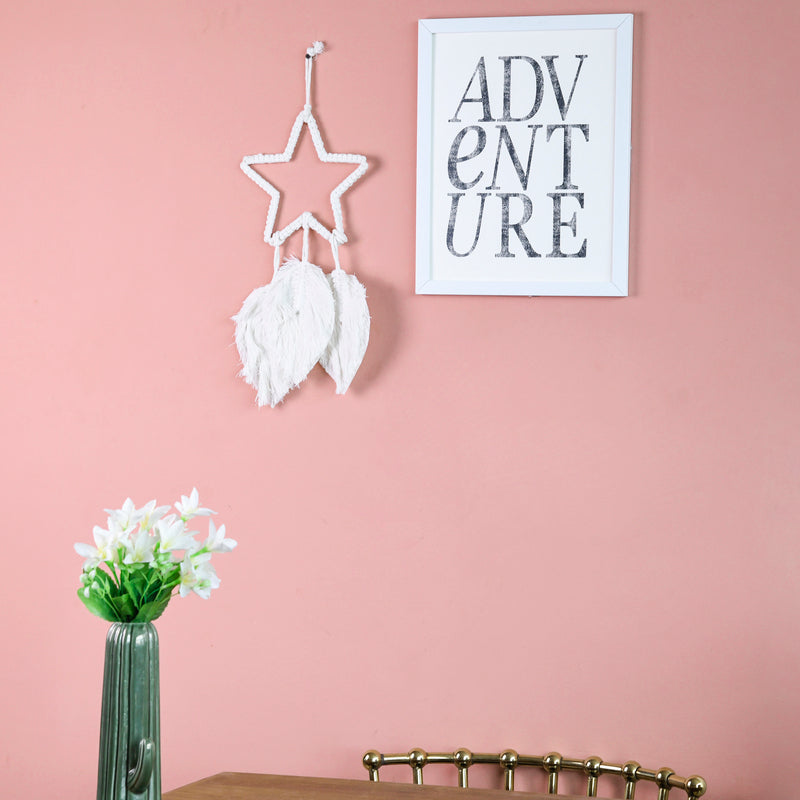 Star Macrame Handmade Wall Hanging With Fairy Lights