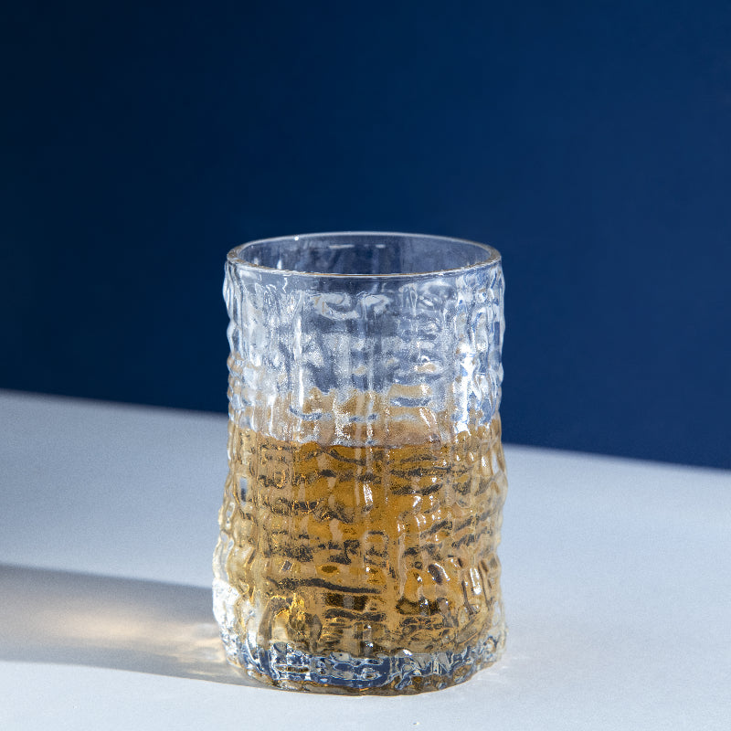 Frosted Crinkled Glass Set Of 4 (Small)