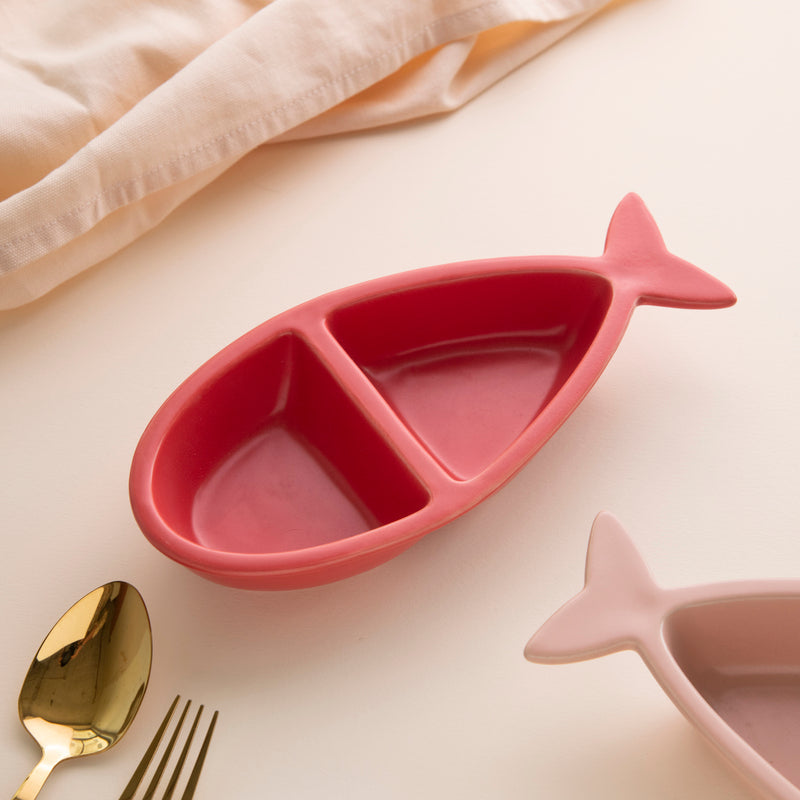 Sectioned Fish Plates Snack Plate June Trading   