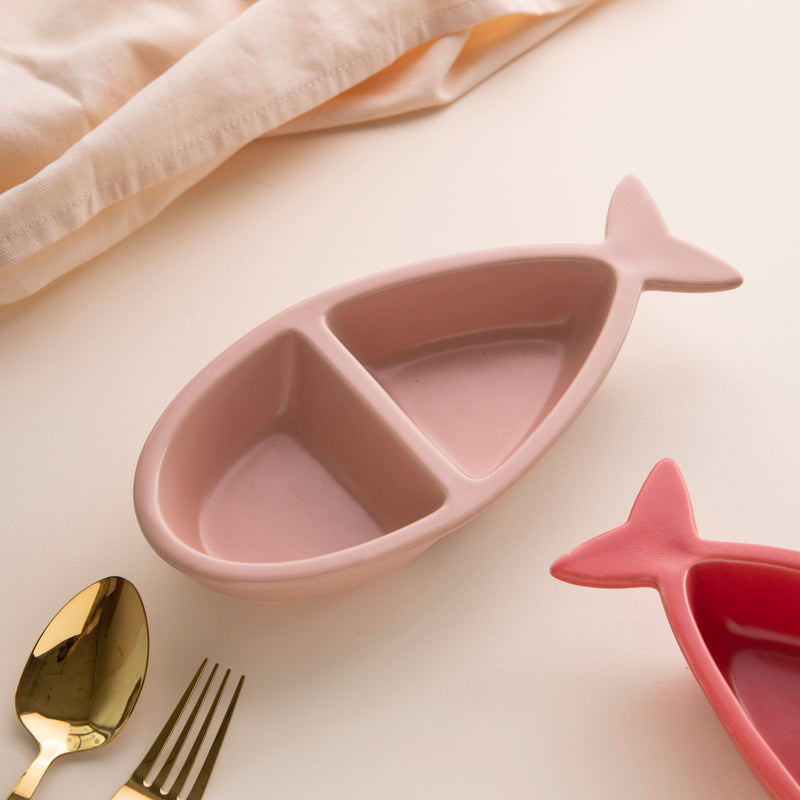 Sectioned Fish Plates Snack Plate June Trading   
