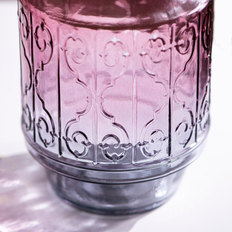 Vintage Motif Embossed Glass Vase Vases June Trading   