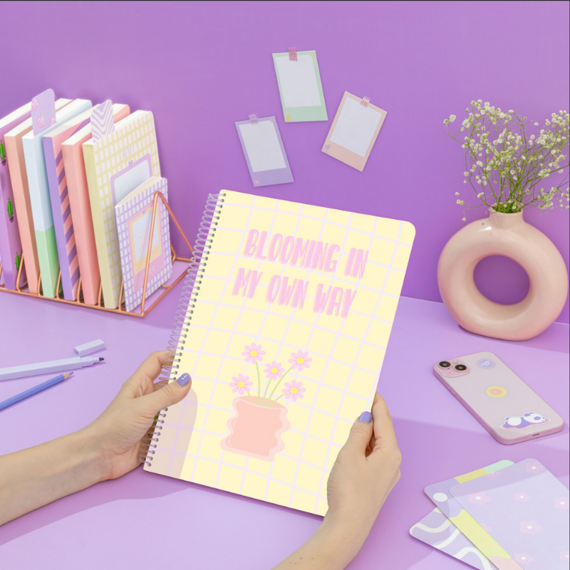 A4 Spiral Notebook "Blooming In My Own Way"