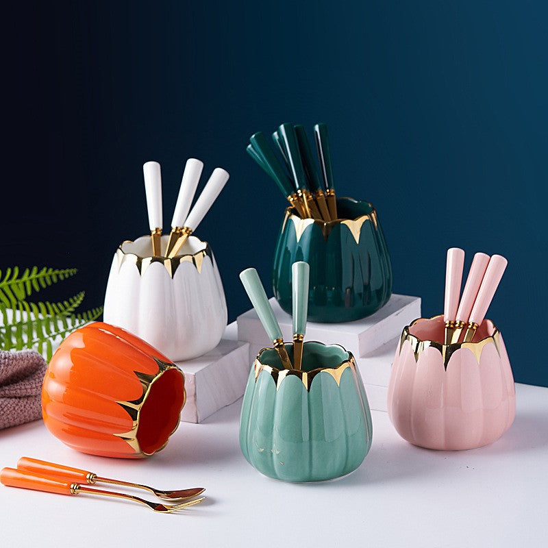 Empyrean Cutlery Stand With Spoon-Fork Set Cutlery Stand June Trading   