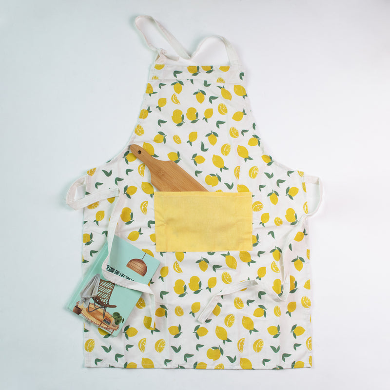 Lemon Print Kitchen Apron