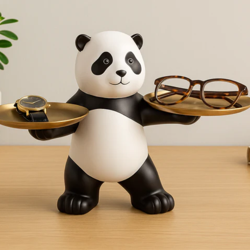 Panda Dual Tray Holder Decor
