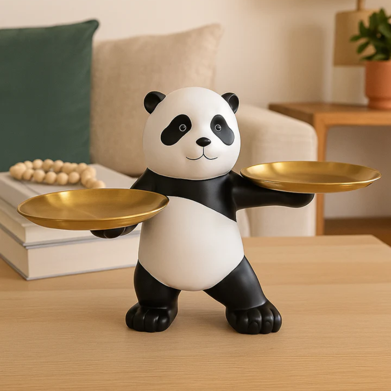 Panda Dual Tray Holder Decor