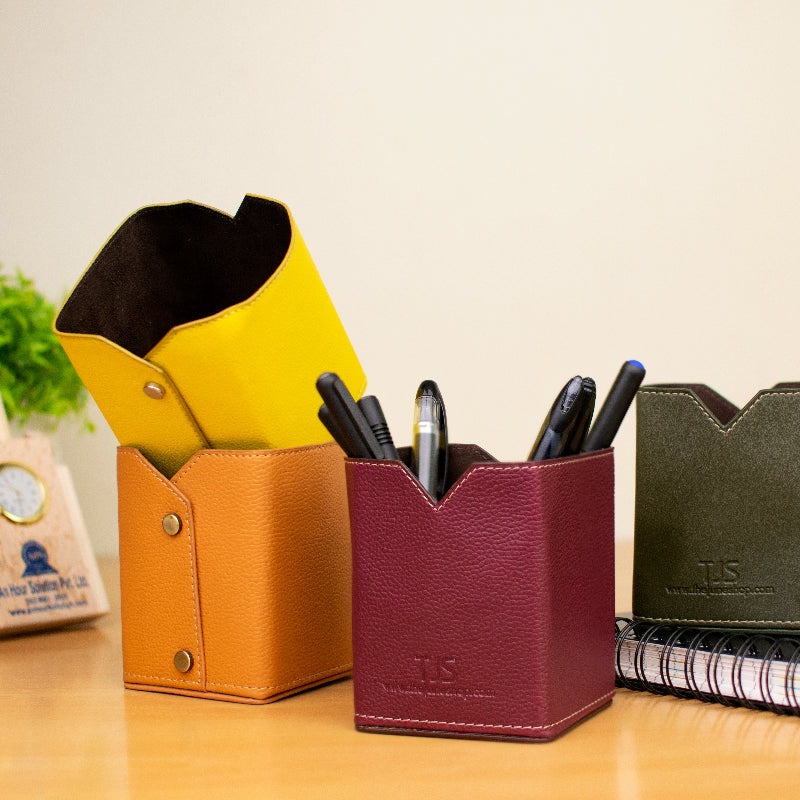 Multi-Purpose Leather Stand Desk Organisers June Trading   