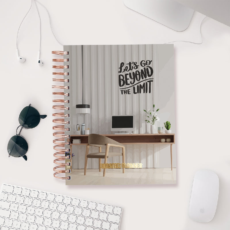 Undated Yearly Planner - Let's Go Beyond The Limit