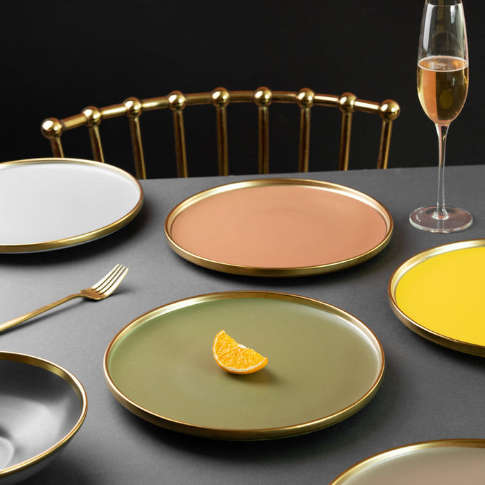Gold Edge Suave Dinner Plate Dinner Plates June Trading   