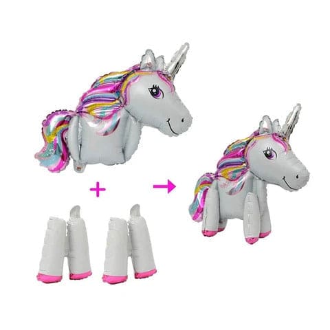 White Unicorn Balloon Balloon June Trading   
