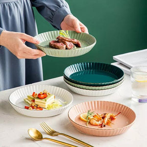 Pastel Ceramic Appetizer/Dessert Plates Snack Plate June Trading   