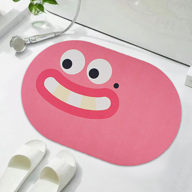 Grining Face Super Absorbent Anti Skid Bathroom Floor Mat Bathroom Mats June Trading   