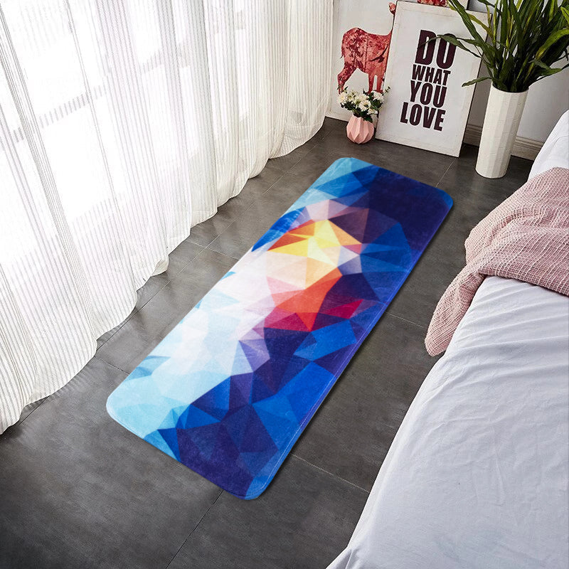 Tinted Glass Abstract Pattern Soft Feel Long Mat Runner Long Mats June Trading   