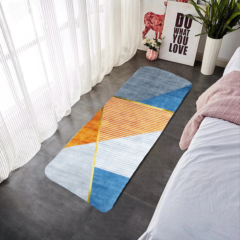 Classy Gold Lines Soft Feel Long Mat Runner Long Mats June Trading   