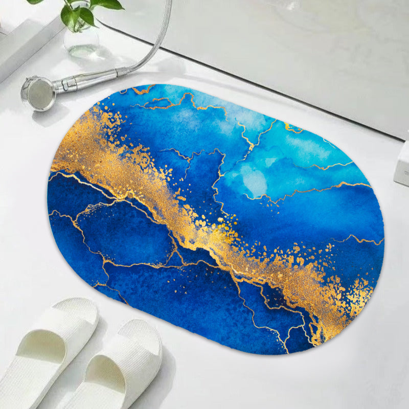 Sea Of Gold Super Absorbent Anti Skid Bathroom Floor Mat Bathroom Mats June Trading   
