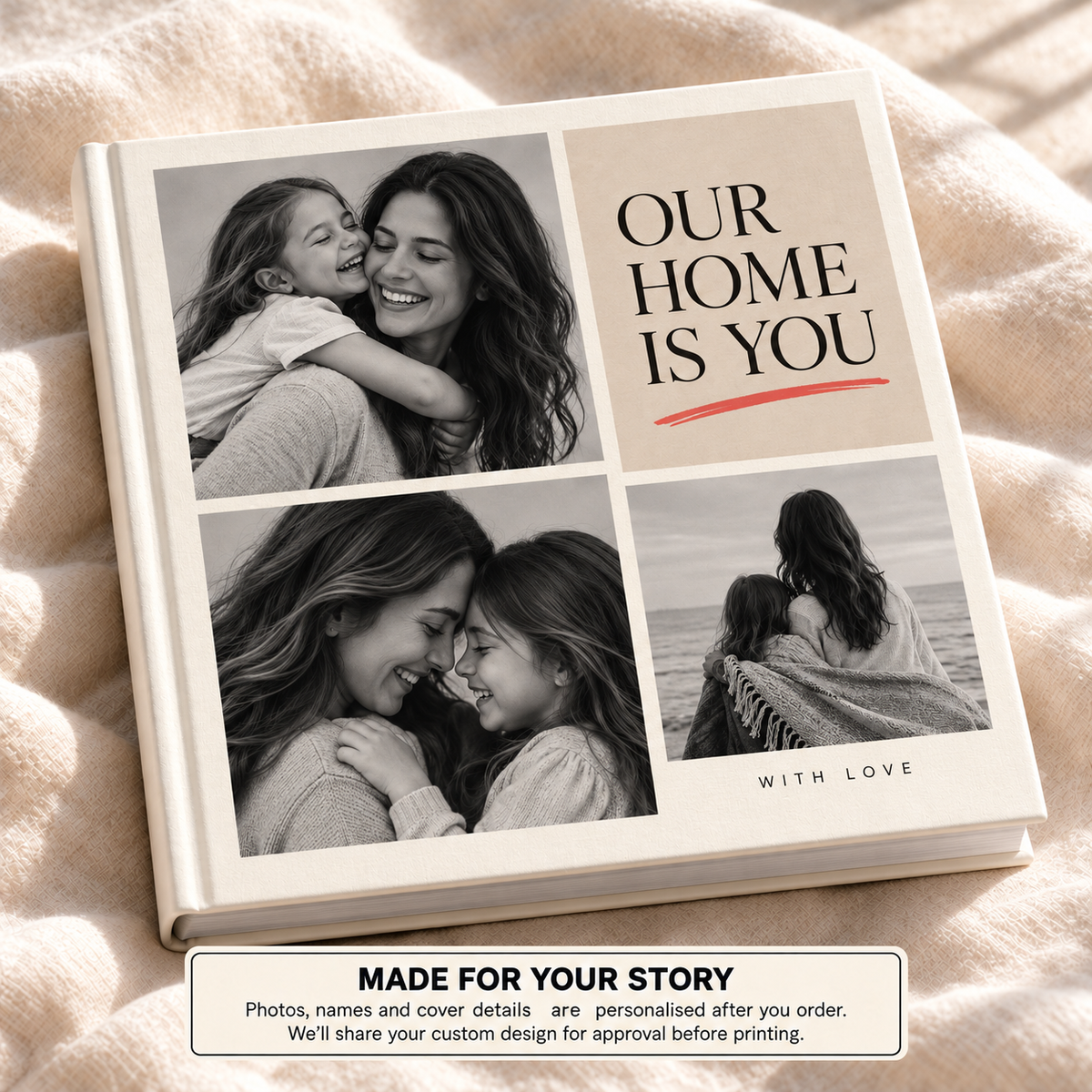 Our Home Is You — personalised couples & anniversary photo book cover