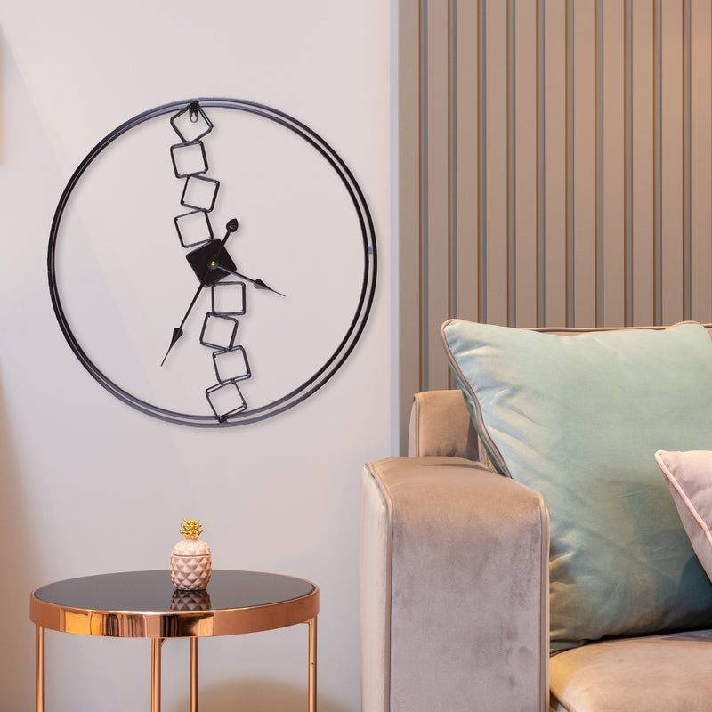 Stacked Blocks Stylish Wall Clock Wall Clocks June Trading   