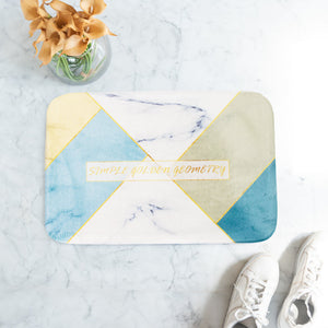 Golden Geometric Patterns Soft Feel Doormat Doormats June Trading   