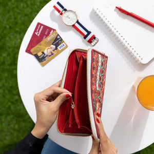 Zhan - Canvas & Leather Ladies Wallet Wallet Pipa Box   
