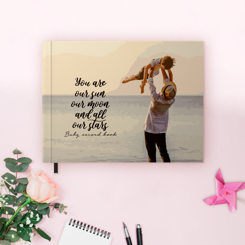 Sun, Moon & Stars  Baby Record Book