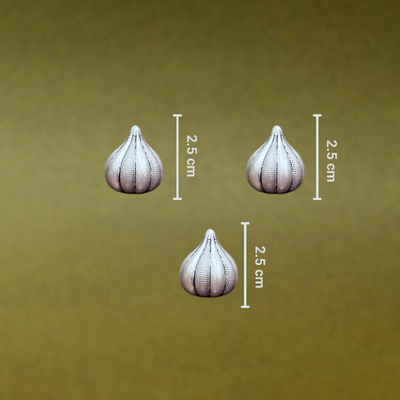 Handcrafted Silver-Plated Modak Set Of 3 – Auspicious Festive Collectible By Sabera
